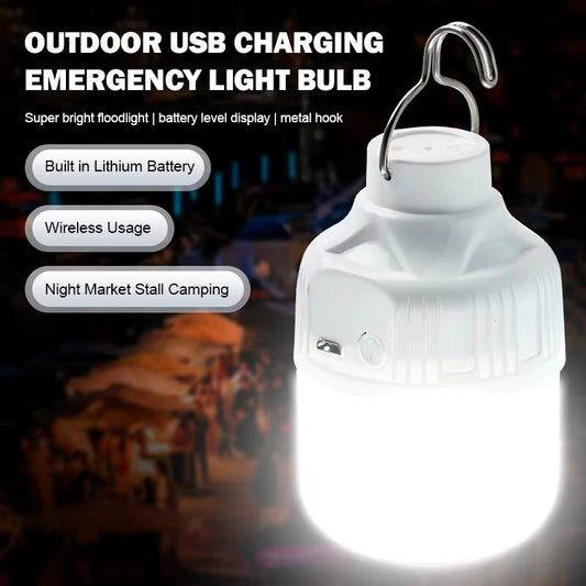 Outdoor USB Rechargeable LED Lamp Bulbs High Brightness Emergency Light Portable Lantern Night Lights
