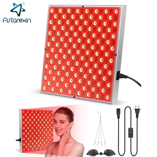 LED Red Light Therapy Panel Lamp for Facial Anti Aging Skin Care Beauty 225 LED Light Body Pain Relief