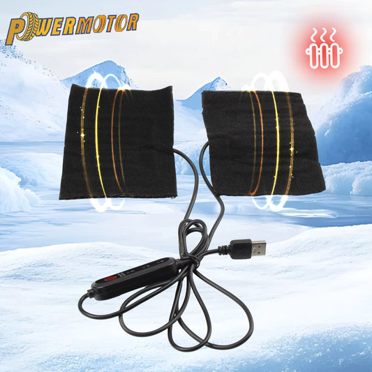 12V USB Motorcycle Heating Handlebar Cover 3 Gears Heated Handgrips Electric Heated Handle Cover for Scooter