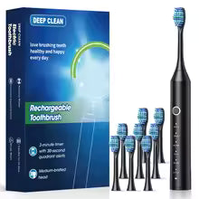 New 2025 Sonic Electric Toothbrush 6 Mode USB Charger Rechargeable Tooth Brushes Replacement Heads Set